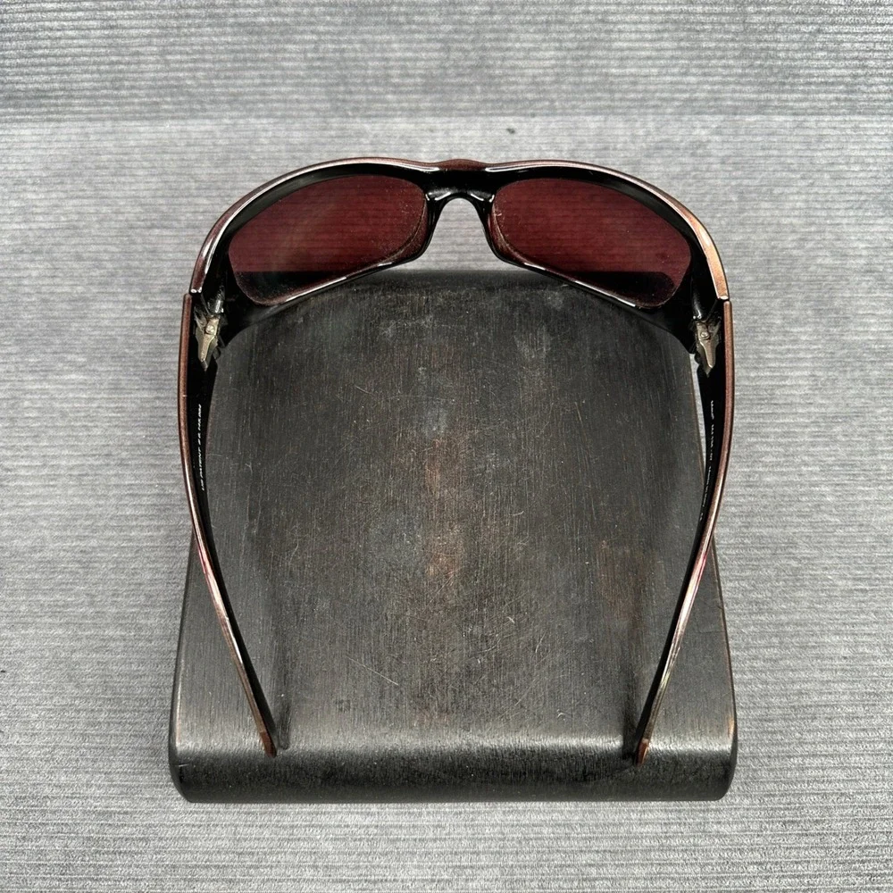 Maui Jim MJ 134-07 y2k Sunglasses Dark Tortoise Rectangle Wrap Made Italy vtg
